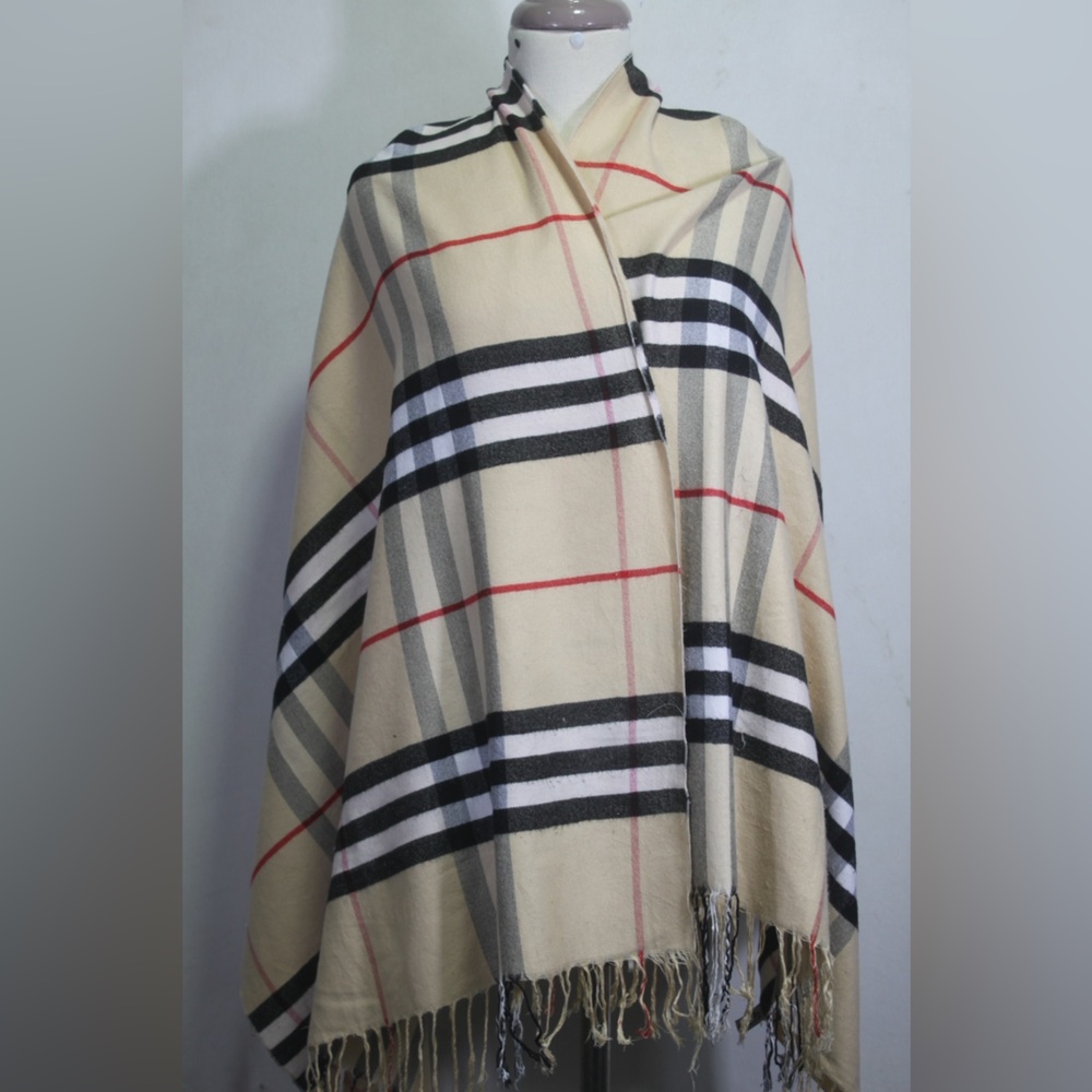 Burberry Scarf Shawl Stole Cashmere Used  Multicolour
